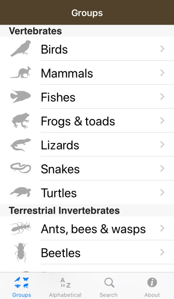Field Guide to Tasmanian Fauna app