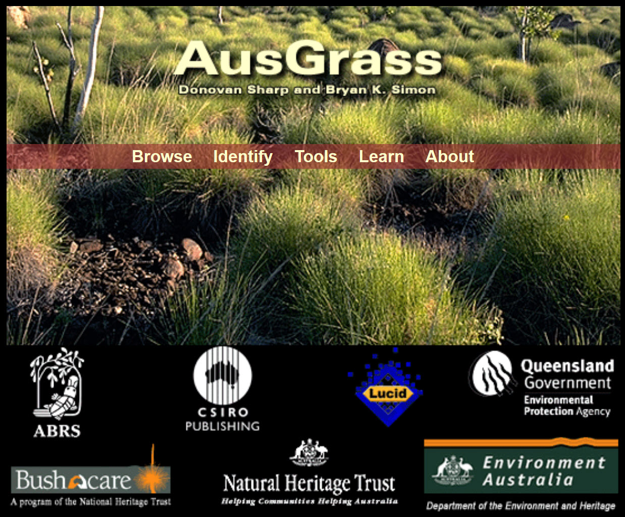 AusGrass website Book Cover