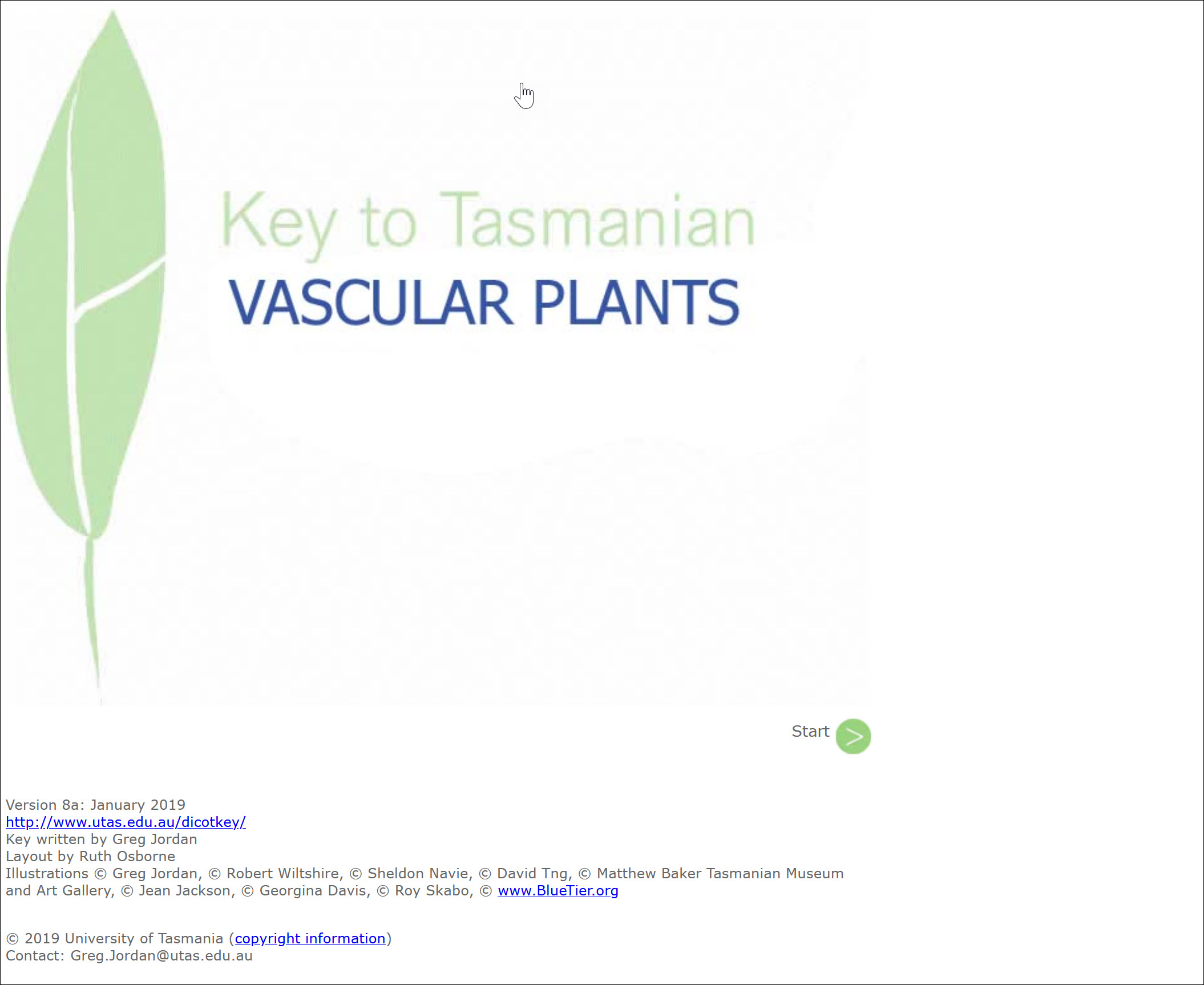 Key to Tasmanian Vascular Plants Book Cover